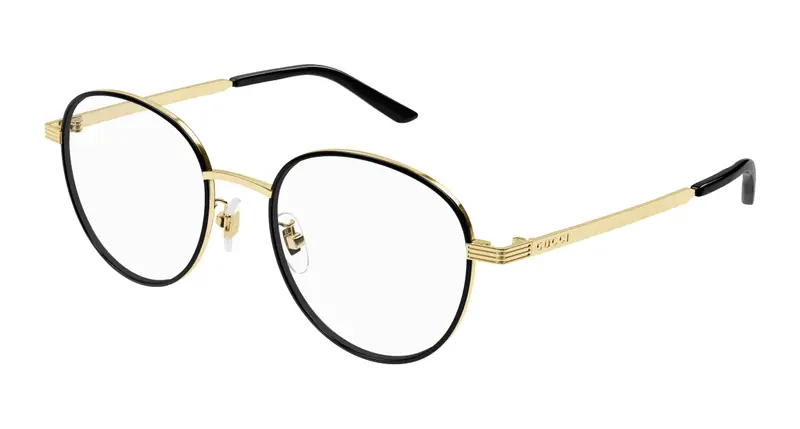 Gucci Uomo GG1353OA 001 Montature da vista Metallo Oro Rotonda