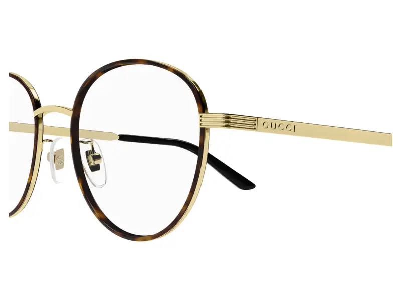 Gucci Uomo GG1353OA 002 Montature da vista Metallo Oro Rotonda miniatura 2