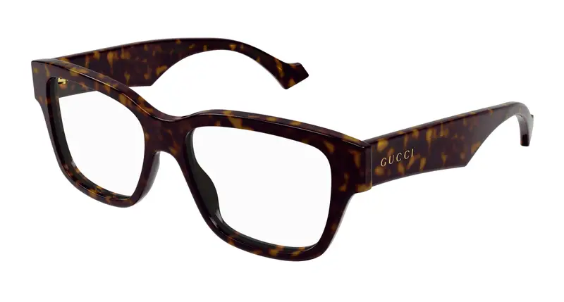 Gucci Uomo GG1428O 002 Montature da vista Acetato Havana  Squadrata