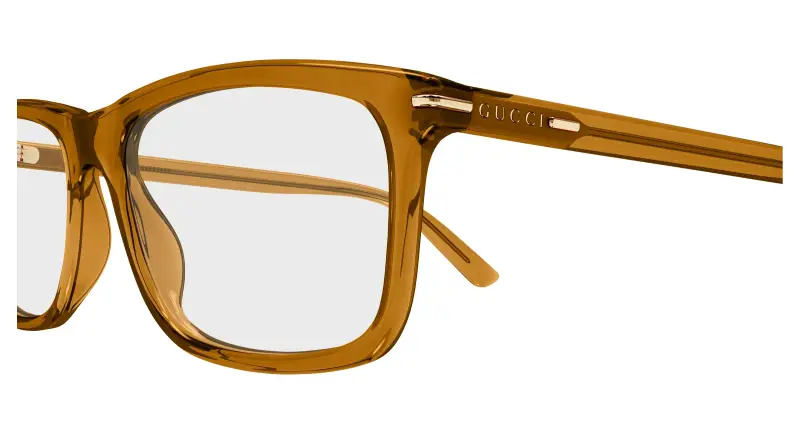 Uomo GG1447O 009 Montature da vista Acetato Marrone Trasparente Squadrata miniatura 3