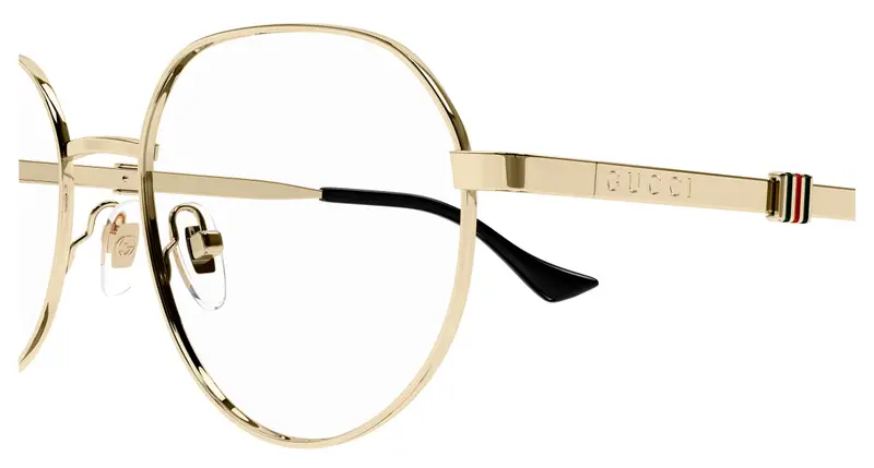 Gucci Uomo GG1496O 001 Montature da vista Metallo Oro Trasparente Rotonda miniatura 2
