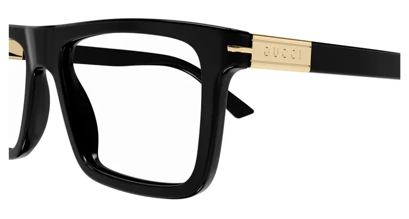 Gucci Uomo GG1504O 005 Montature da vista Acetato Nero Trasparente Squadrata miniatura 2