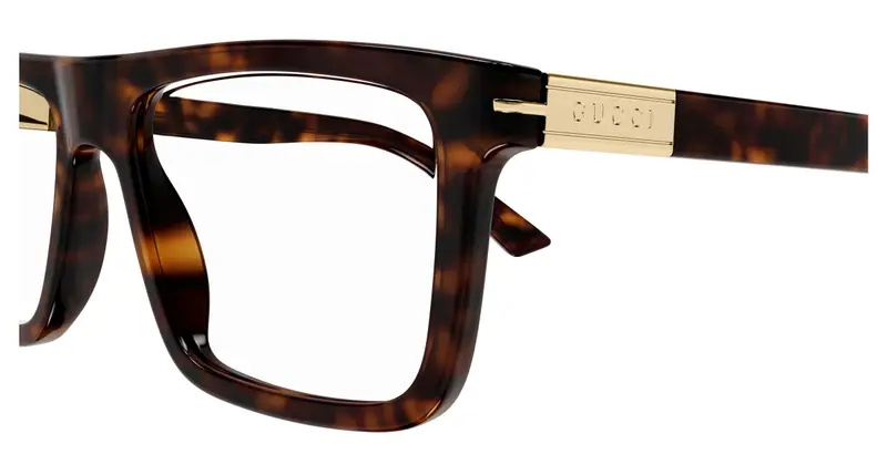 Gucci Uomo GG1504O 006 Montature da vista Acetato Havana Trasparente Squadrata miniatura 2