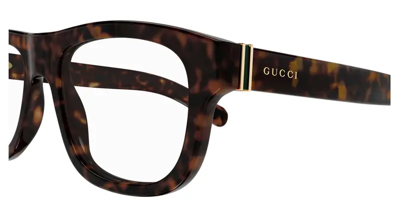 Gucci Uomo GG1509O 002 Montature da vista Acetato Havana Trasparente Rotonda miniatura 2