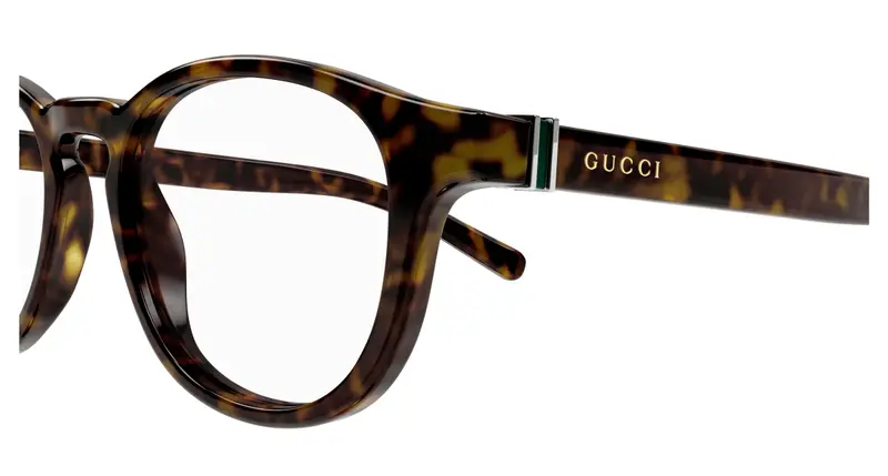 Gucci Uomo GG1510O 002 Montature da vista Acetato Havana Trasparente Rotonda miniatura 2