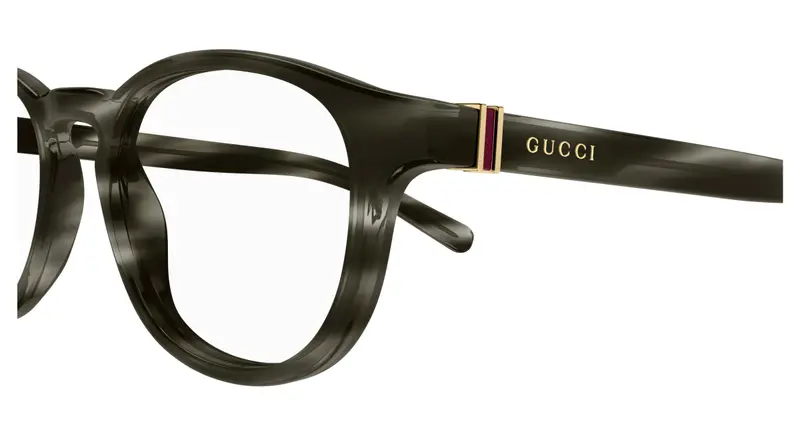 Gucci Uomo GG1510O 003 Montature da vista Acetato Havana Trasparente Rotonda miniatura 2
