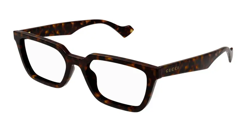 Gucci Uomo GG1539O 002 Montature da vista Iniettato Havana Trasparente Squadrata