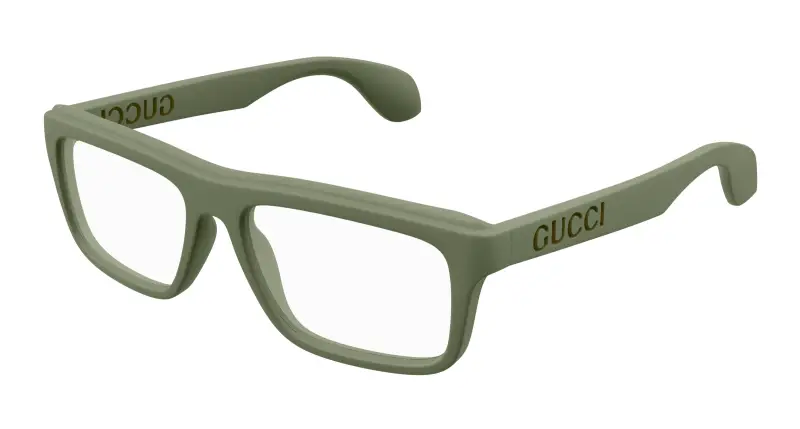 Uomo GG1572O 006 Montature da vista Iniettato Verde Trasparente Squadrata