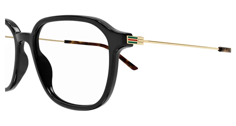 Gucci Uomo GG1576O 001 Montature da vista Acetato Nero Trasparente Squadrata miniatura 2