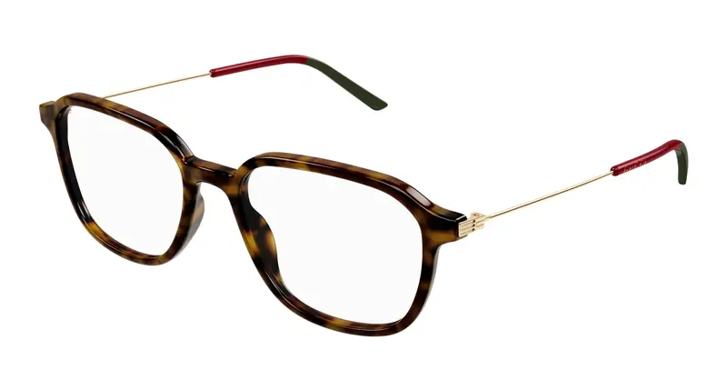 Gucci Uomo GG1576O 002 Montature da vista Acetato Havana Trasparente Squadrata