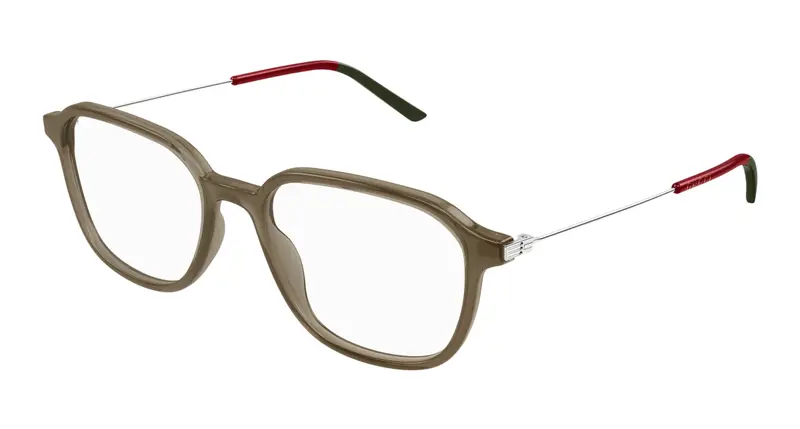 Gucci Uomo GG1576O 004 Montature da vista Acetato Verde Trasparente Squadrata