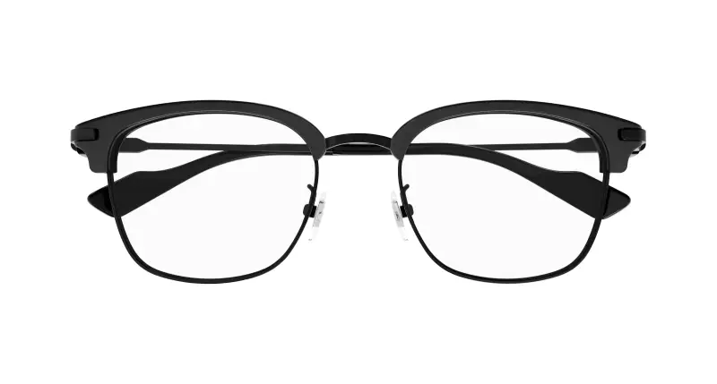 Uomo GG1606OK 001 Montature da vista Titanio Nero Trasparente Rotonda miniatura 2