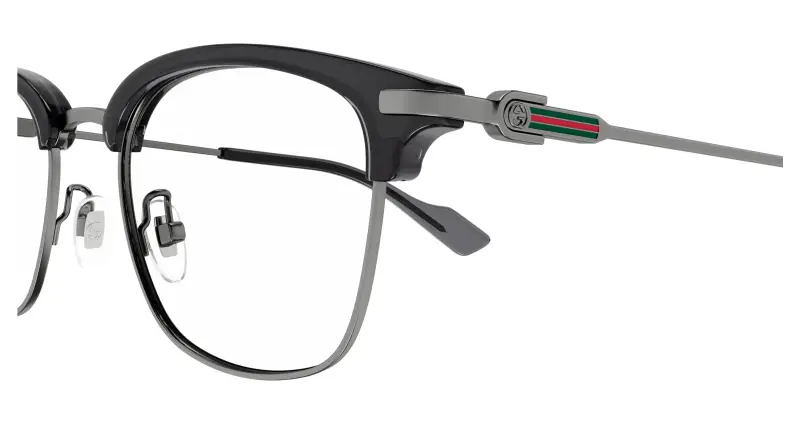 Uomo GG1606OK 003 Montature da vista Titanio Rutenio Trasparente Rotonda miniatura 3