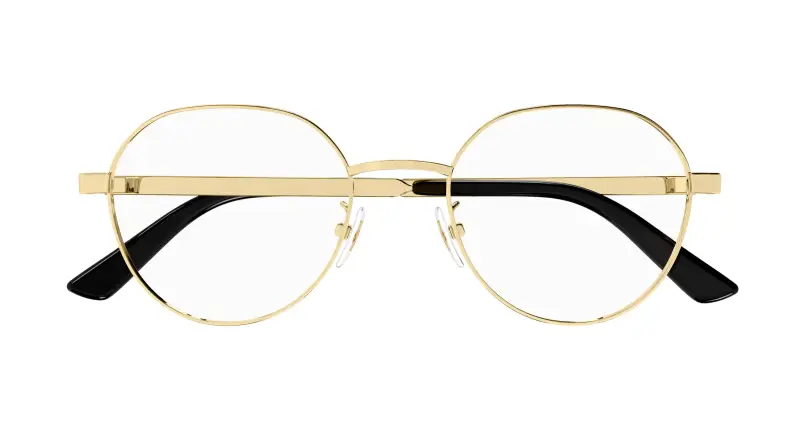 Uomo GG1607OK 003 Montature da vista Titanio Oro Trasparente Rotonda miniatura 2