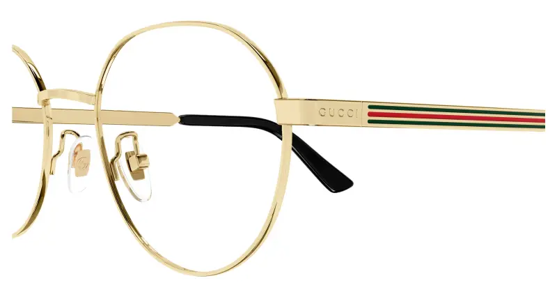 Uomo GG1607OK 003 Montature da vista Titanio Oro Trasparente Rotonda miniatura 3