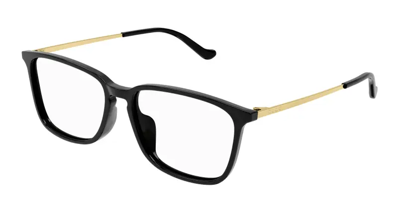 Uomo GG1609OA 001 Montature da vista Acetato Nero Trasparente Squadrata