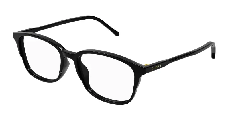 Uomo GG1610OA 001 Montature da vista Acetato Nero Trasparente Squadrata