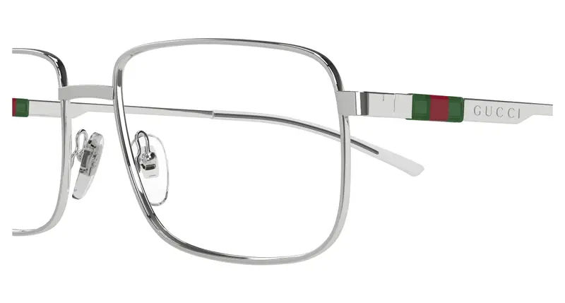 Gucci Uomo GG1678O 004 Montature da vista Metallo Argento Trasparente Squadrata miniatura 2