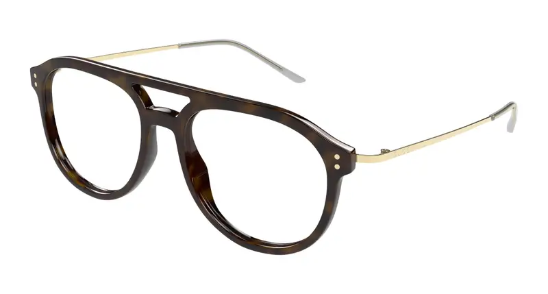 Gucci Uomo GG1708O 002 Montature da vista Acetato Havana Trasparente Pilot