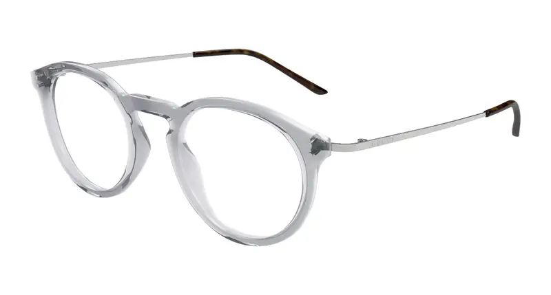 Gucci Uomo GG1710O 003 Montature da vista Acetato Grigio Trasparente Rotonda