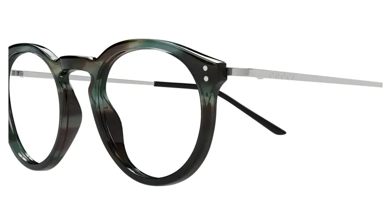 Gucci Uomo GG1710O 004 Montature da vista Acetato Havana Trasparente Rotonda miniatura 2