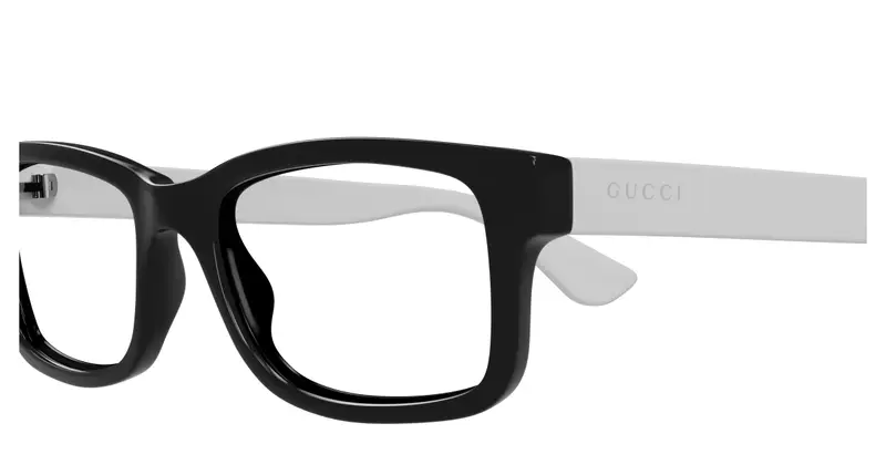Gucci Uomo GG1717O 005 Montature da vista Iniettato Nero Trasparente Squadrata miniatura 2