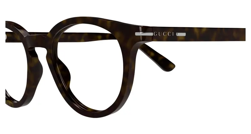 Gucci Uomo GG1727O 002 Montature da vista Acetato Havana Trasparente Rotonda miniatura 2