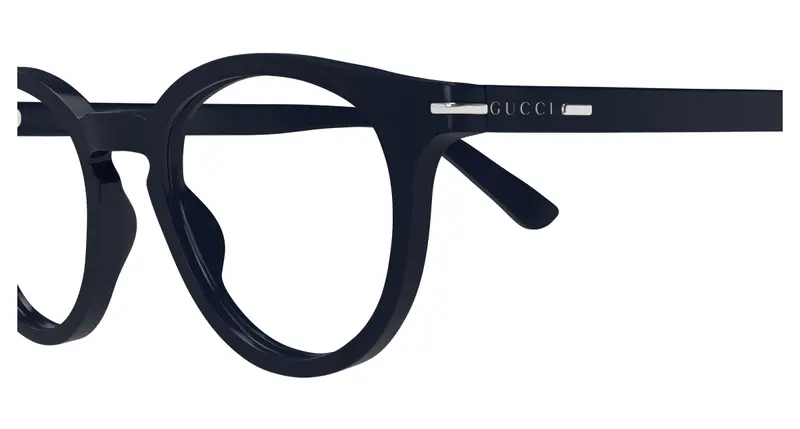 Gucci Uomo GG1727O 003 Montature da vista Acetato Blu Trasparente Rotonda miniatura 2