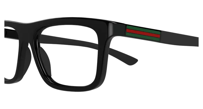 Gucci Uomo GG1737O 001 Montature da vista Iniettato Nero Trasparente Squadrata miniatura 2