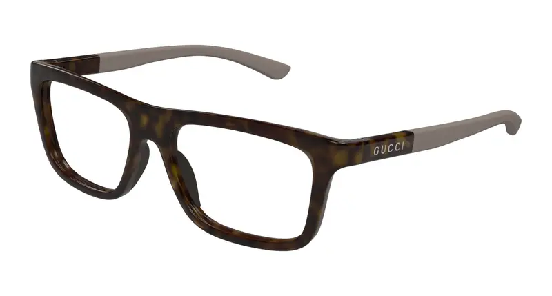 Gucci Uomo GG1737O 002 Montature da vista Iniettato Havana Trasparente Squadrata