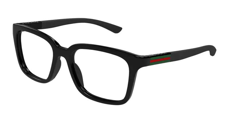 Gucci Uomo GG1738O 001 Montature da vista Iniettato Nero Trasparente Squadrata