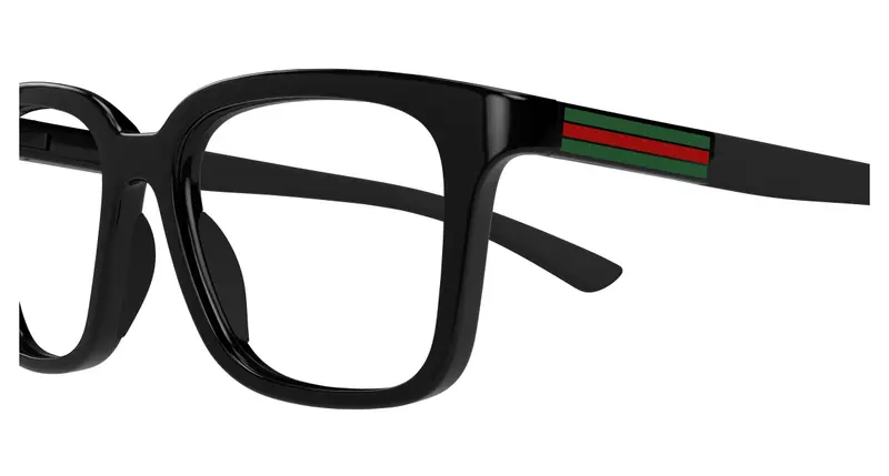 Gucci Uomo GG1738O 001 Montature da vista Iniettato Nero Trasparente Squadrata miniatura 2