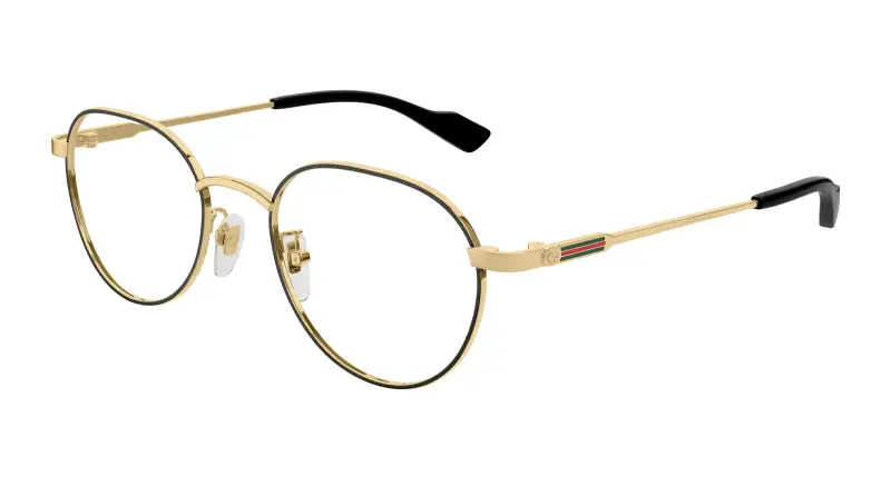 Uomo GG1747OA 001 Montature da vista Metallo Oro Trasparente Rotonda