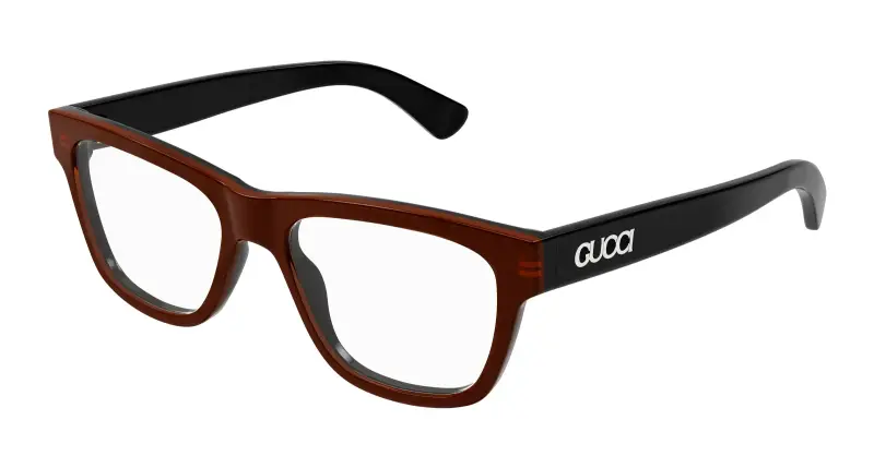 Uomo GG1795O 003 Montature da vista Acetato Nero Trasparente Squadrata