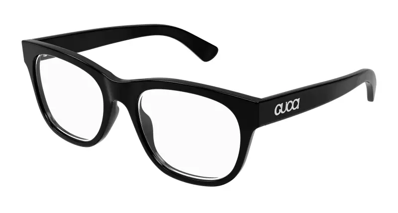 Uomo GG1796O 005 Montature da vista Acetato Nero Trasparente Squadrata