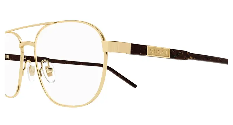 Gucci Uomo GG1800O 003 Montature da vista Metallo Oro Trasparente Squadrata miniatura 2
