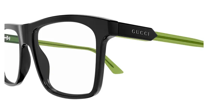 Gucci Uomo GG1820O 003 Montature da vista Acetato Nero Trasparente Squadrata miniatura 2