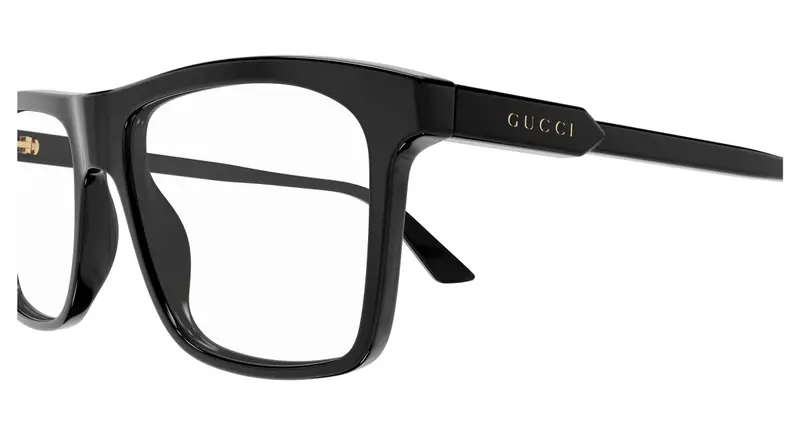 Gucci Uomo GG1820O 004 Montature da vista Acetato Nero Trasparente Squadrata miniatura 2