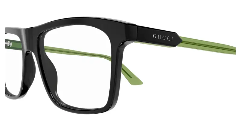 Gucci Uomo GG1820O 006 Montature da vista Acetato Nero Trasparente Squadrata miniatura 2