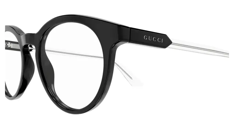 Uomo GG1822O 003 Montature da vista Acetato Nero Trasparente Rotonda miniatura 3