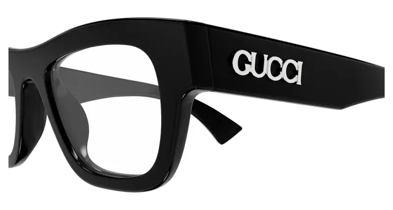 Gucci Uomo GG1840O 005 Montature da vista Acetato Nero Trasparente Squadrata miniatura 2