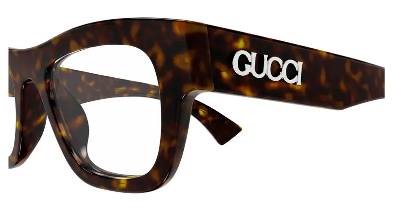 Gucci Uomo GG1840O 006 Montature da vista Acetato Havana Trasparente Squadrata miniatura 2