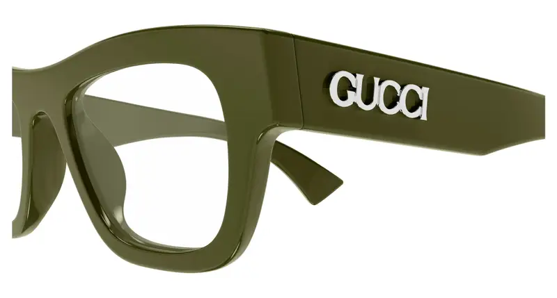 Gucci Uomo GG1840O 008 Montature da vista Acetato Verde Trasparente Squadrata miniatura 2