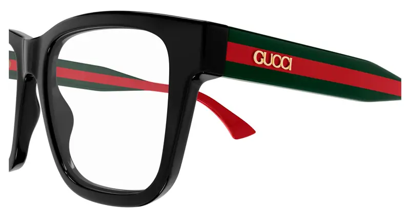 Gucci Uomo GG1870O 001 Montature da vista Acetato Nero Trasparente Squadrata miniatura 2