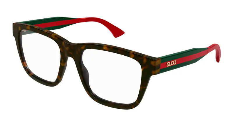 Gucci Uomo GG1870O 002 Montature da vista Acetato Havana Trasparente Squadrata