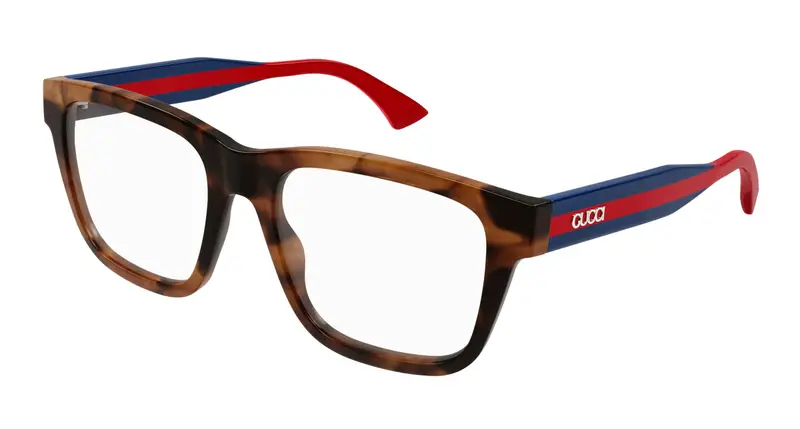 Gucci Uomo GG1870O 003 Montature da vista Acetato Havana Trasparente Squadrata