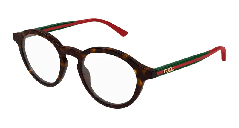 Gucci Uomo GG1871O 002 Montature da vista Acetato Havana Trasparente Rotonda