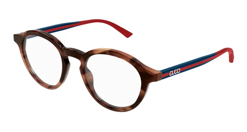 Gucci Uomo GG1871O 003 Montature da vista Acetato Havana Trasparente Rotonda