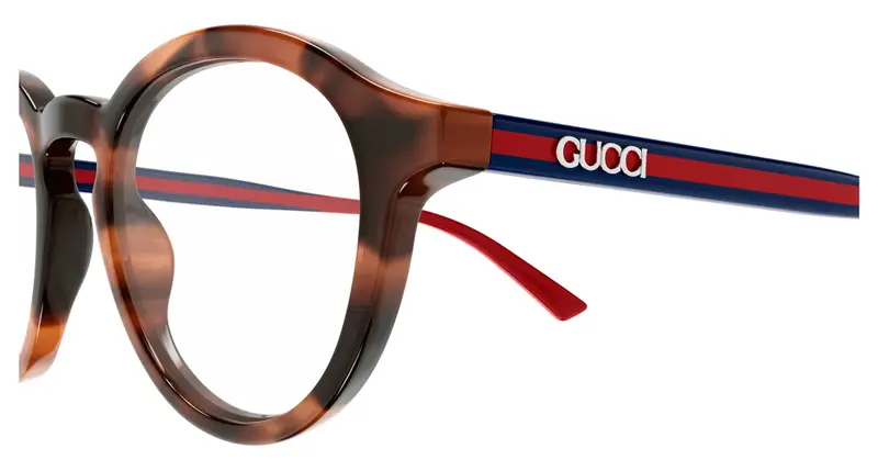 Gucci Uomo GG1871O 003 Montature da vista Acetato Havana Trasparente Rotonda miniatura 2