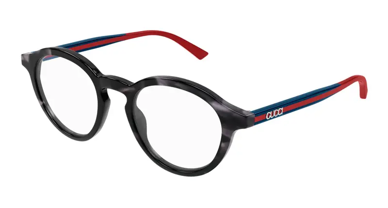 Gucci Uomo GG1871O 004 Montature da vista Acetato Havana Trasparente Rotonda